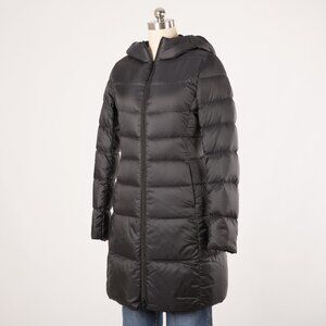 Uniqlo Ultra Light Down Hooded Black Puffer Coat Size XS
